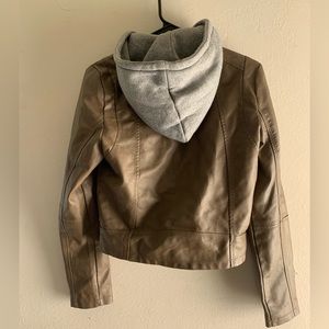 Tan leather jacket size medium!